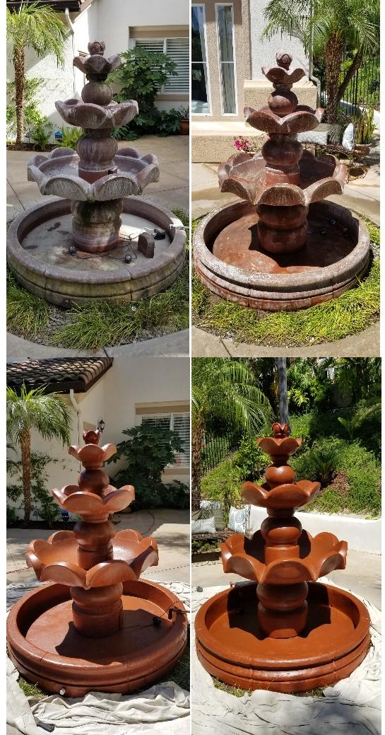 Painting water fountain