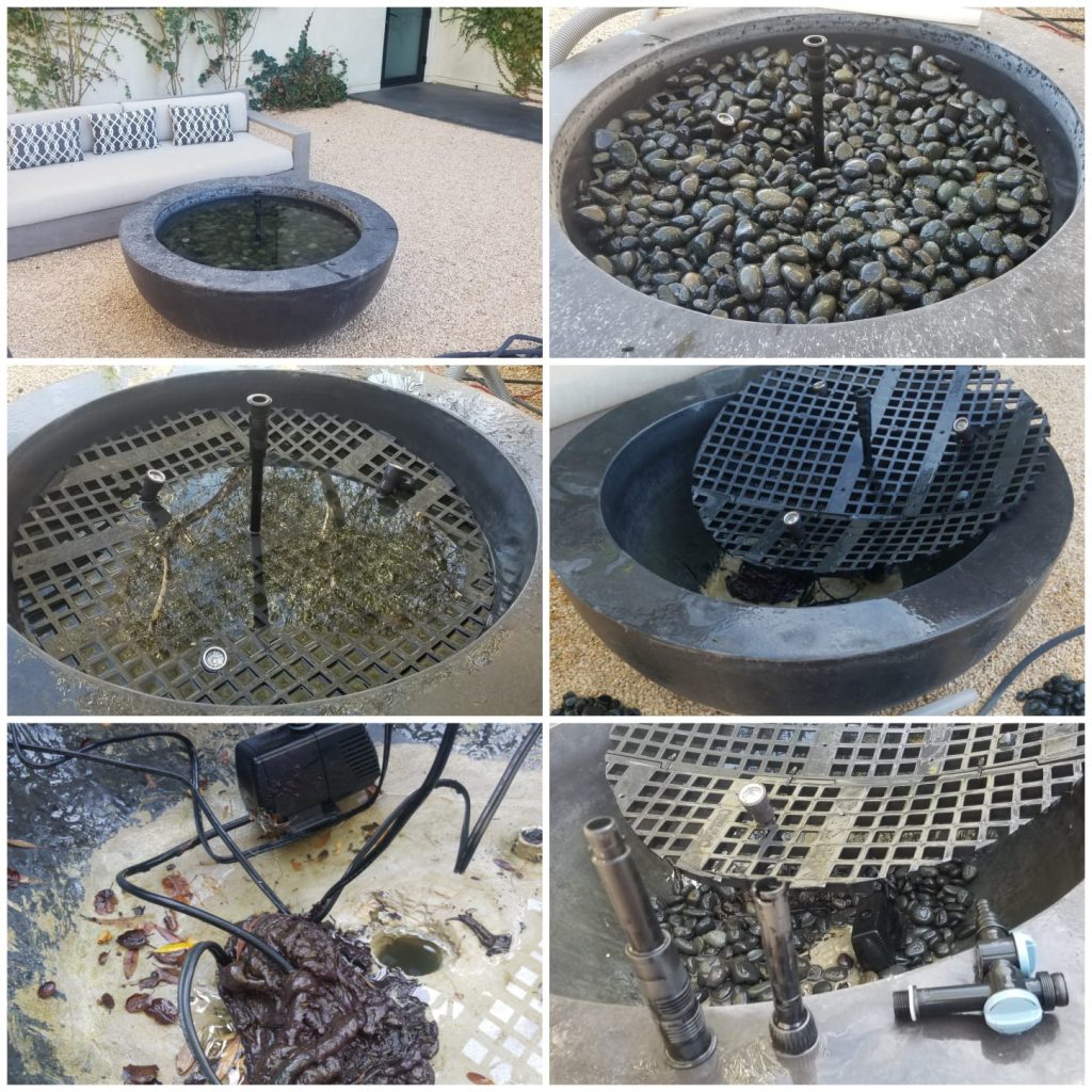 Fountain maintenance and cleaning